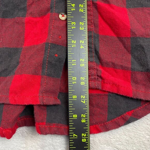 Mossy Oak Men Shirt Small Long Sleeve Red Plaid Buffalo Flannel Button Up Casual - Picture 4 of 7